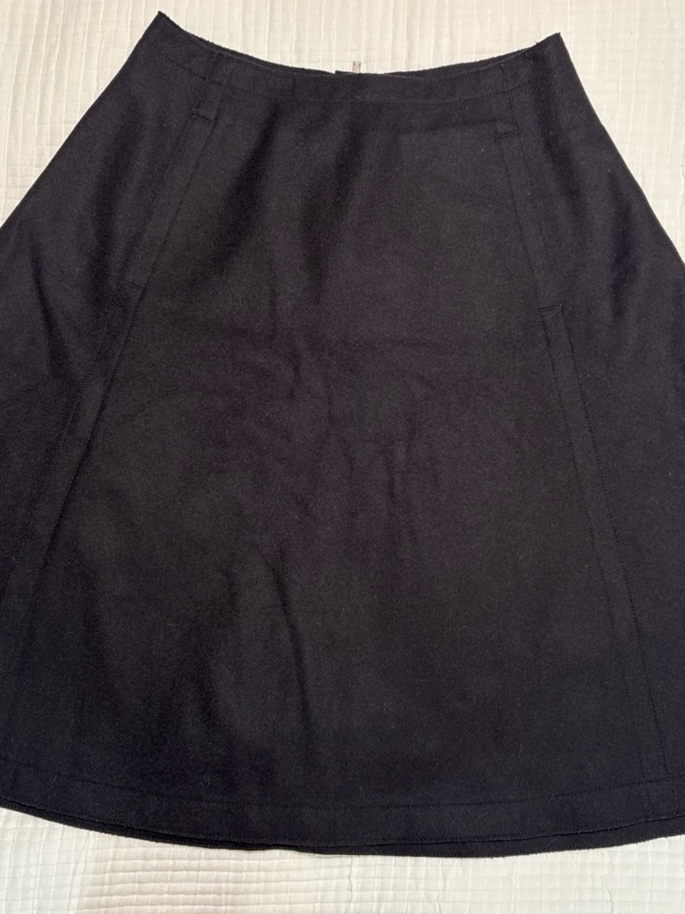 New COS Classic Black A-Line Women's Wool Skirt
